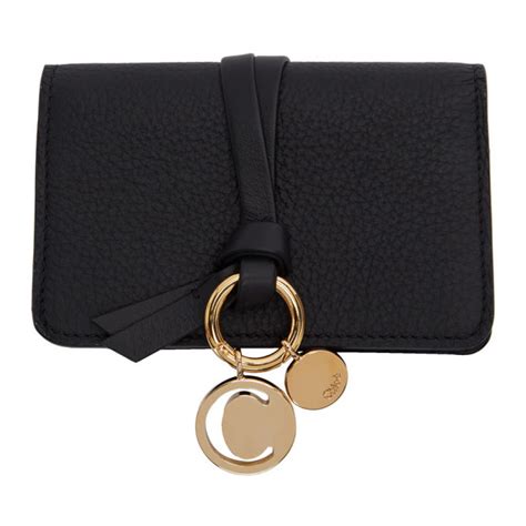 chloe alphabet flat wallet|chloe alphabet card holder.